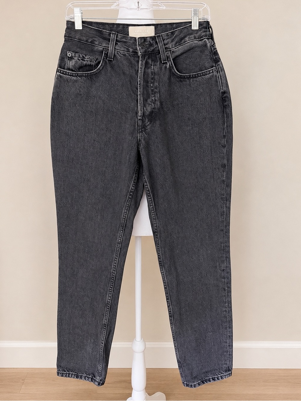 Everlane The Curvy ’90s Cheeky Straight Jeans Washed Black Organic Cotton